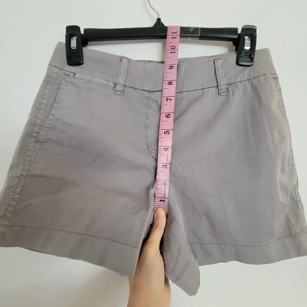 NEW J. Crew Chino Gray Cotton Blend 4in Shorts Style G2331 Size 00
